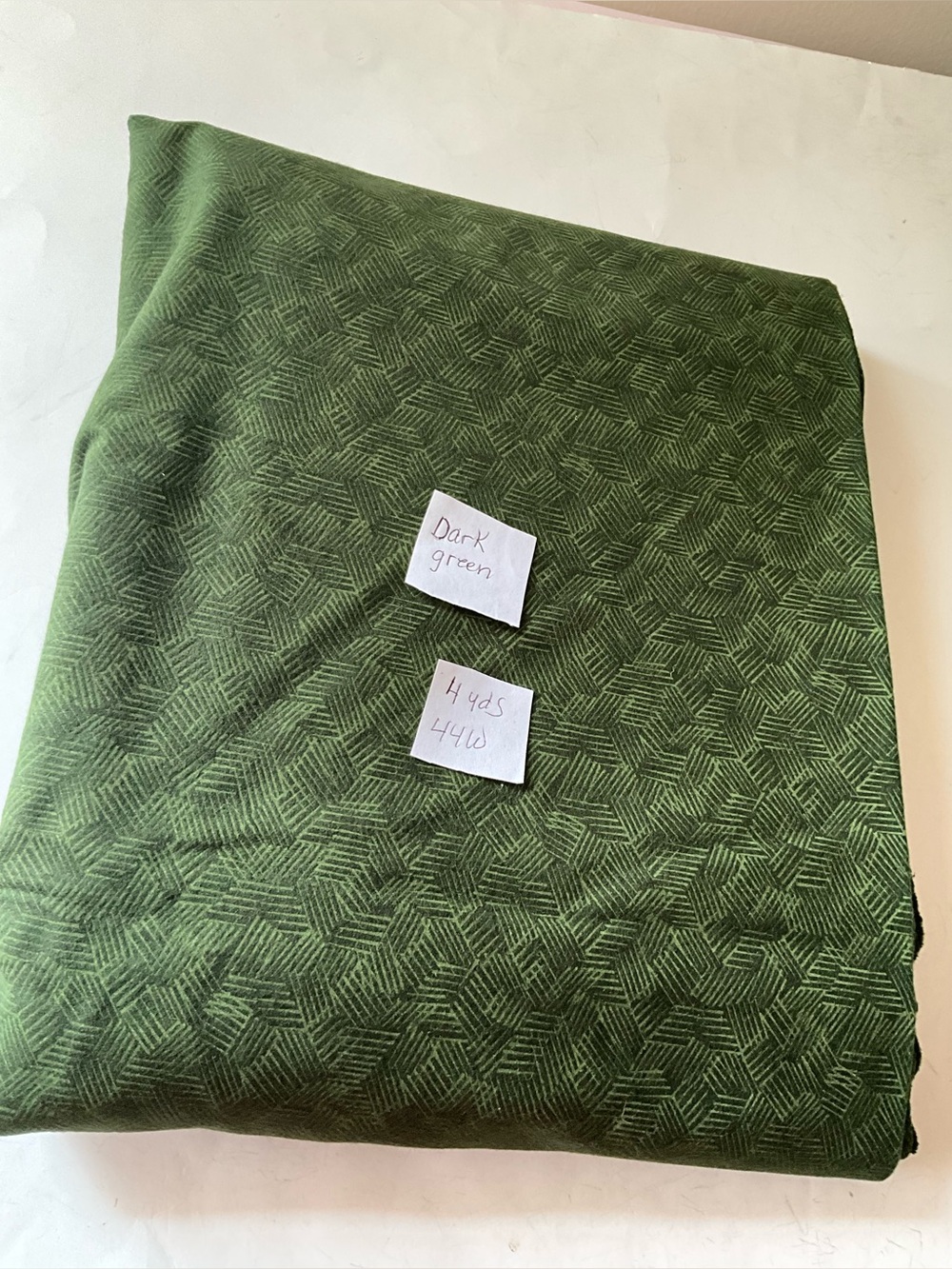 Fleece Quilting Sewing Crafts Fabric Supplies Dark Green 4 Yards